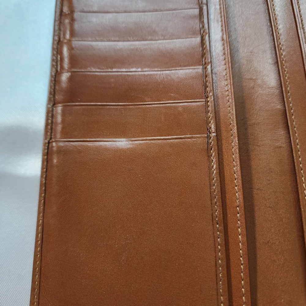 Gucci Vintage Brown Leather Horsebit Clasp Wallet W/ Dustbag & Gold Chain Strap - Picture 11 of 14